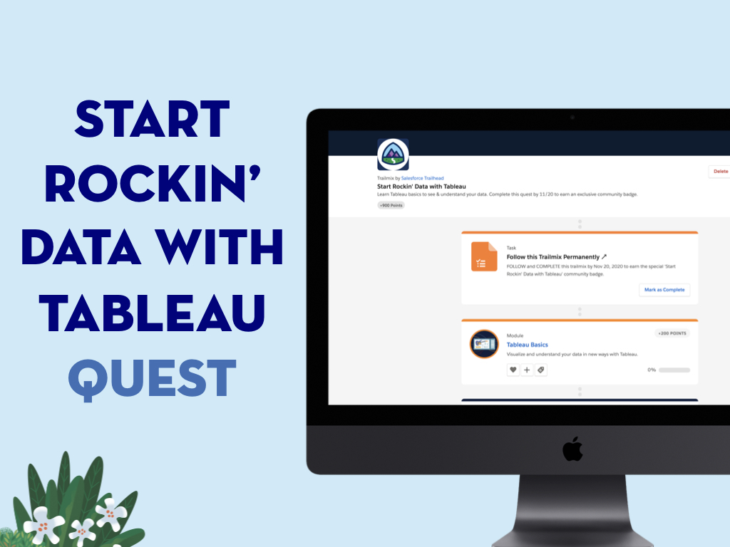 There's a new @salesforce quest in town! 🏔 Learn Tableau basics to see & understand your data—plus, complete the quest by November 20th to earn an exclusive badge. Get started: https://t.co/Bn6a5E3iUl https://t.co/gmcfOTDGbA