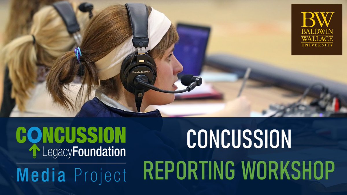 ConcussionCTEfn's tweet photo. We just finished up another awesome #CLFMediaProject Concussion Reporting Workshop @BaldwinWallace!
Thanks to Prof @Commish45 and @DrSheppy for making it happen and for having us! https://t.co/vJAwSWtnJs