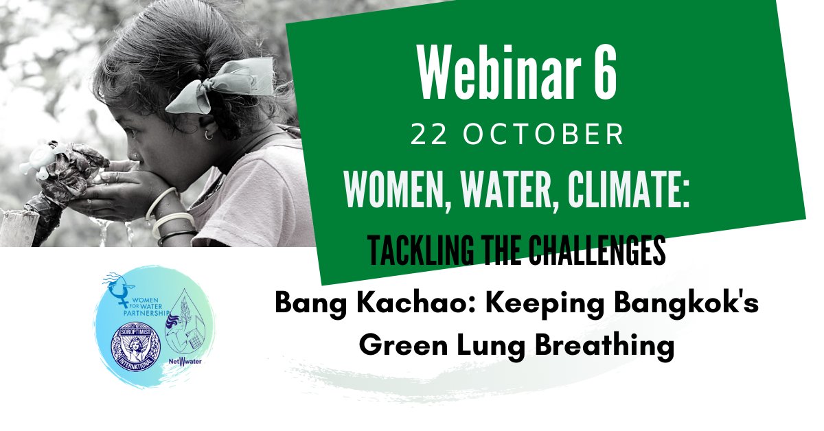 Not to be missed tomorrow! 22 October - Join Dr. Ampai Harakunarak, Christiaan Morssink, Simi Sadaf Kamal &amp; <a href="/Sumitvij19/">Sumit Vij</a> to learn more of Khung Bang Kachao, the 'green lung' of Bangkok.  
Still time to Register for FREE at: womenwaterclimate.eventbrite.com 👈