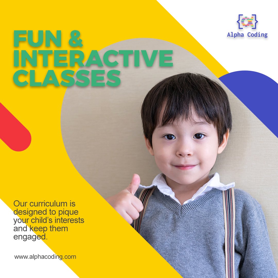 Alpha_Coding's tweet image. We believe exploratory learning encourages students to be more creative and imaginative. Let’s have fun creating video games, apps, website, and 3D design!
Visit us at 👉 alphacoding.com ✔️
#alphacoding #coding #codingforkids #learntocode