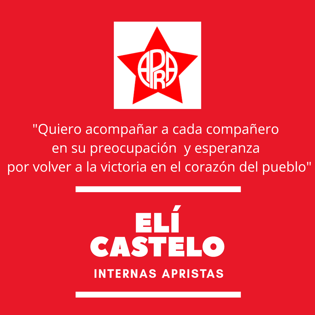 primerafuente1's tweet photo. #ElíCastelo #InternasApristas  
Porque no hay mejor manera de cambiar algo que involucrándote. 
Participaré en las internas de mi querido partido el @APRA_Oficial. Y si las bases me respaldan, candidatear al congreso de la república
¡sin miedo y sin soberbia! https://t.co/lhE4g5IpKE