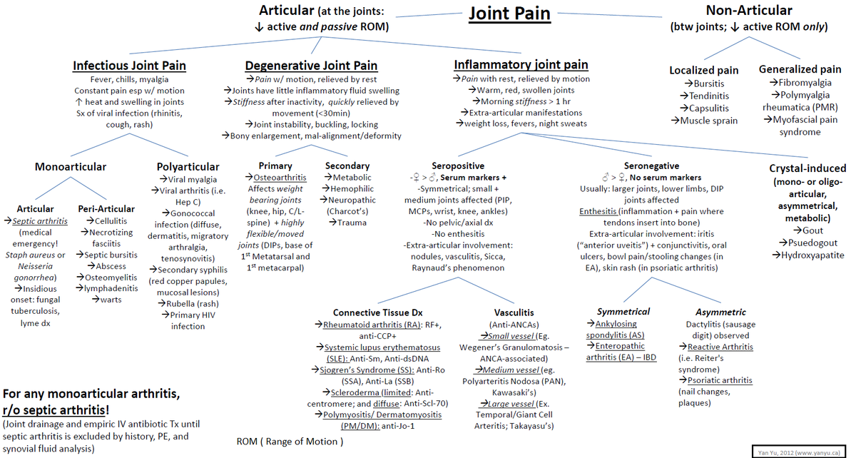 ManualOMedicine's tweet photo. Joint Pain - Differential Diagnosis https://t.co/Dd2ocVdzl5