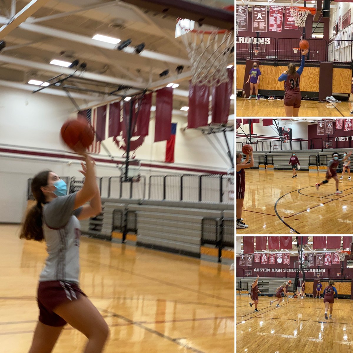 AustinHSGBB's tweet photo. Defense, Offense, Game Management, Conditioning...Lady Maroons were 🔒in on Day 1! Can’t wait for Day 2!
#BeBetter
#loyalforever
@MikeRosenthal79 @TXHSGBB @AustinTGCA @VypeATX @Centex_Recruits @ACH_GBB @ThomasJonesAAS @PGHTexas @girlzprepreport https://t.co/HHs1tP381i