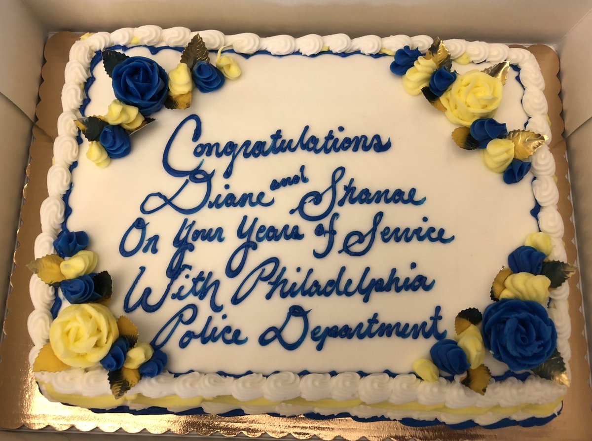 Captain Ginaldi and the Officers of the 39th District would like to congratulate P/O Spain for 30 years of service and Congratulate Shanae Adams the Captains Clerk for 25 years of service.