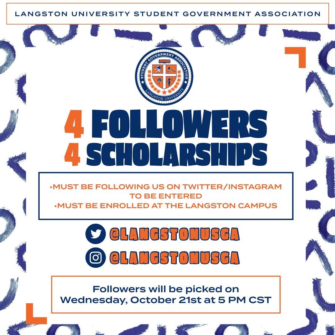 Langston University SGA Senate on Twitter "Are you following us yet? 👀