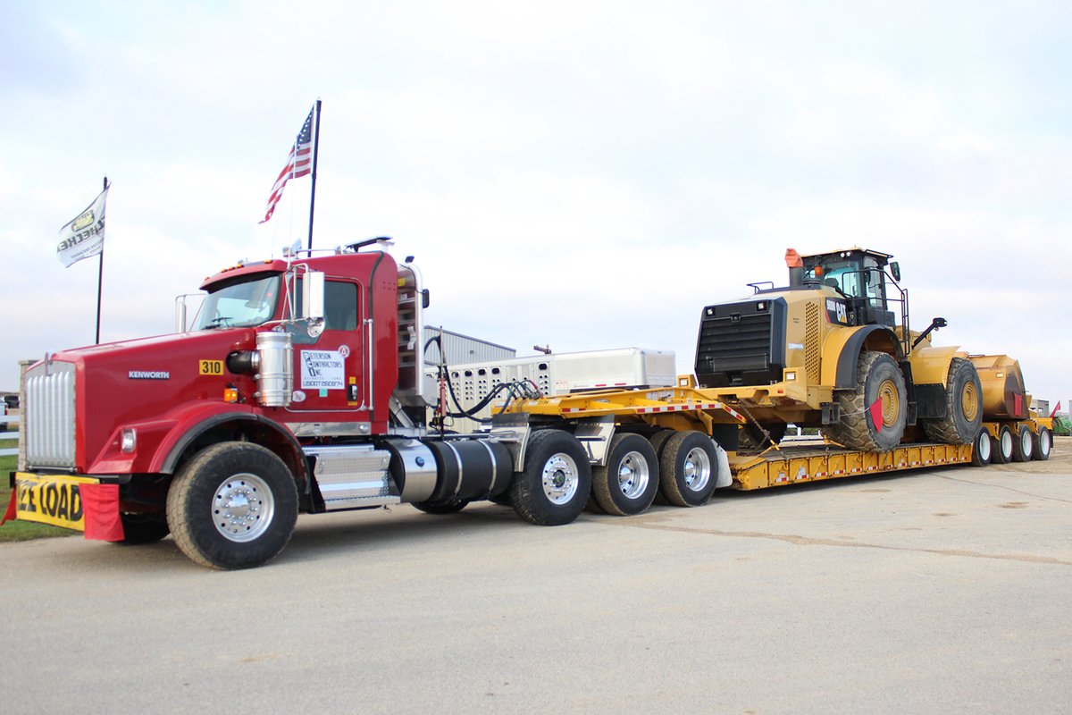 JJScheckel's tweet photo. This beautiful Cat #980M Loader is 1 of 2 machines SOLD, &amp; leaving today for a wonderful repeat customer from #Iowa. 
We have great customers &amp; we appreciate every one no matter their size, big or small! 
🇺🇸🇺🇸👉👉
Like, Retweet, &amp; Follow us for original heavy equipment content! https://t.co/1v8LFfaeIK