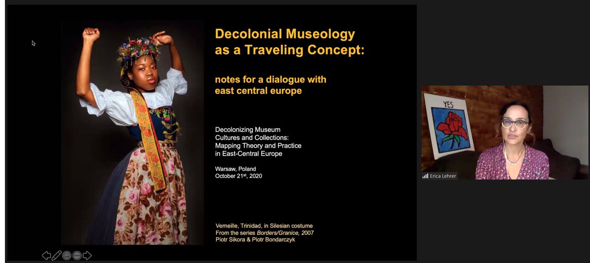 ‘My own decolonial framework has been labeled as neocolonial’ says Erica Lehrer during her keynote lecture ‘Decolonial Museology as a Traveling Concept: Notes for a Dialogue with East Central Europe'. The conference decolonizingmuseums.pl just started! <a href="/EUEchoes/">Echoes</a>