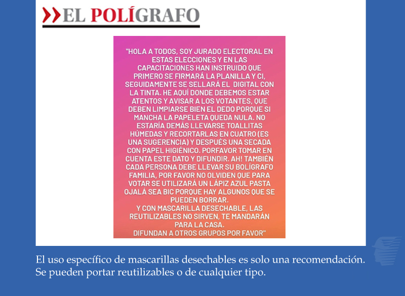 El Polígrafo | Mascarillas: sirve cualquier tipo de estas.
Escríbanos a elpoligrafo@mercurio.cl o al WhatsApp +56995336345
https://t.co/65ygoOzk6n https://t.co/3qJtY5Teys