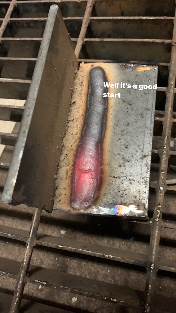 emanuel0rtz's tweet photo. Good weld. Getting there lots more practice needed! https://t.co/btlgOLdxFB
