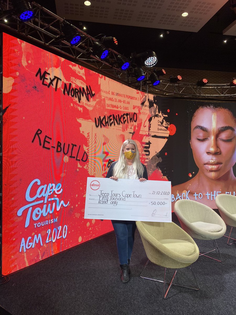 CapeTownTourism's tweet photo. A massive congratulations to our Board Development Fund recipients! 🎉🎉

@LizanneGomes from @JeepToursct

@Olwetugushu and Nicolene Ncumisa Mhlanganyeli from @ikunjani. #CttAGM2020 https://t.co/xMyDeeUzOs