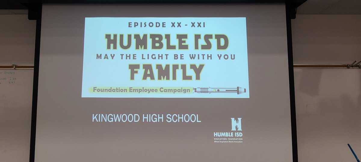 The force is strong 💪 with this group @HumbleISD_KHS #maskup #KHS  #MAYTHEFORCEBEWITHYOU #AnnualFund #Humble2BinHumble @mckinneysarah2 @nasra_michael @ncozad @DrRobertBell @merhleblanc @ChapuseauxK @KristiVannett