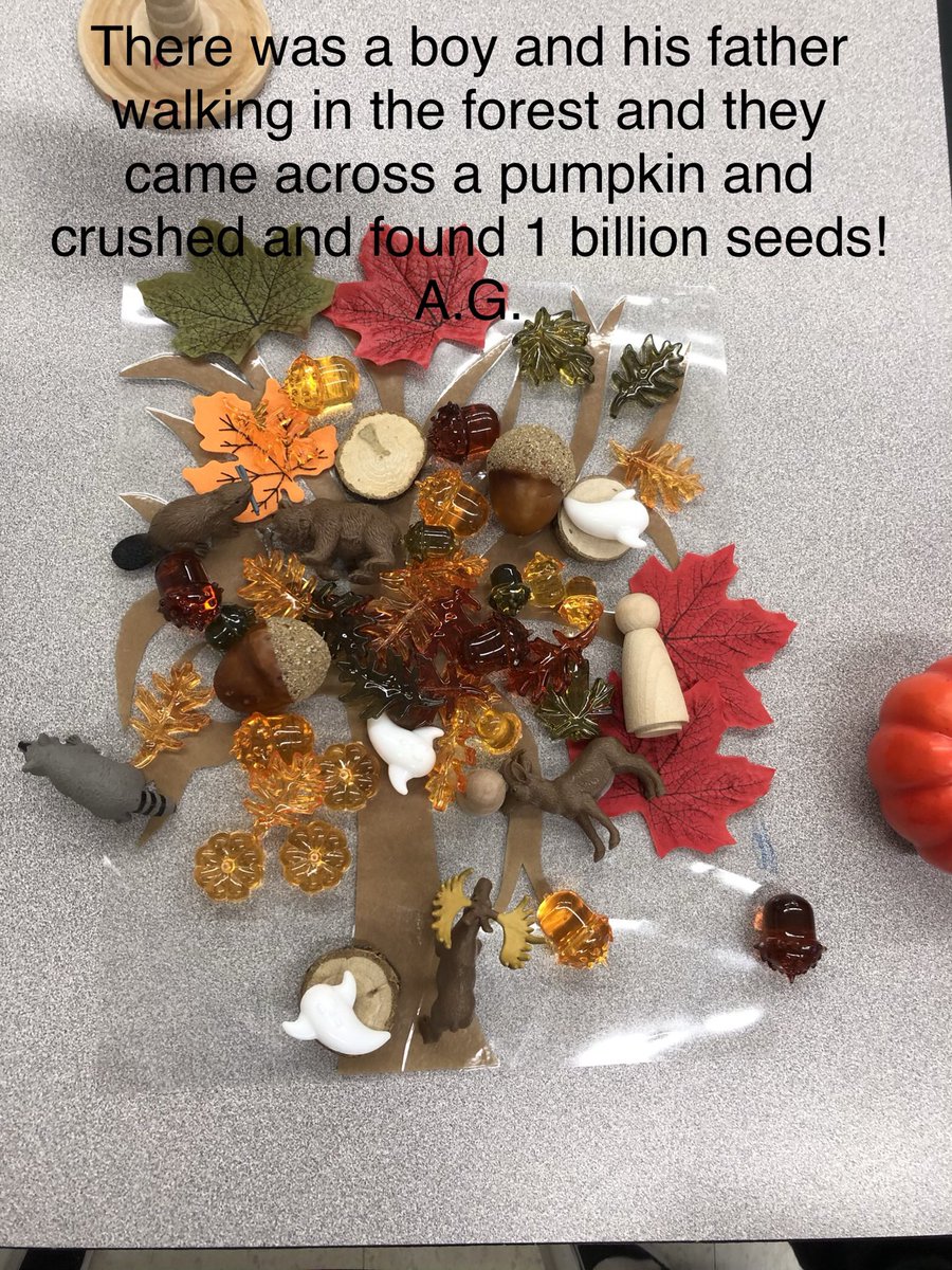 bigideasinFDK's tweet photo. Ss were provided with #looseparts and asked to tell a Fall 🍂 story. Each story has been very unique and descriptive. #storytelling #tdsb #earlyyears #literacy @RolphRoadSchool https://t.co/SYLkNKkgTx