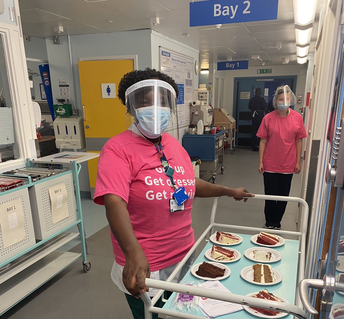 WHHTTherapy's tweet photo. GetUpGetDressedGetMoving with our patients enjoying the tea party on Heronsgate this afternoon 🧁☕️  So many physical and mental health benefits to encouraging patients out of bed on the wards! @WestHertsNHS https://t.co/cmUXRFi4Hv