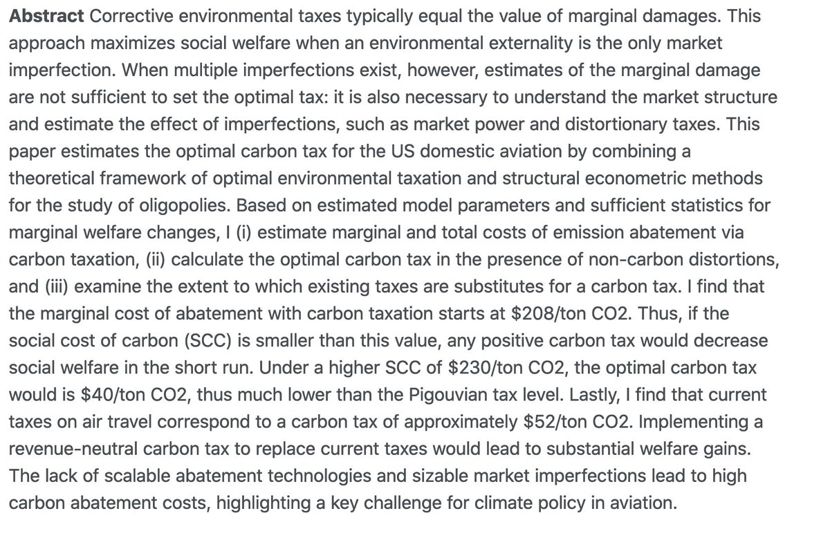 Diego S. Cardoso (Cornell University):“Optimal carbon taxation under oligopoly: An application to commercial aviation”Website:  http://www.diegoscardoso.com 