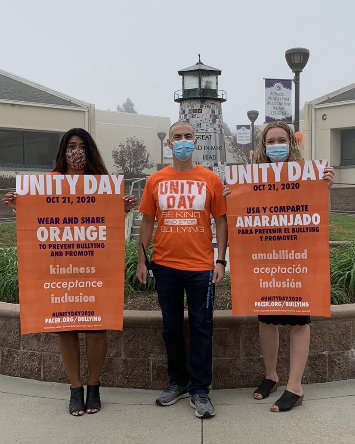 #UnityDay2020 #Kindness #Acceptance #Inclusion #antibullying #FrazierFam <a href="/WilliamHFrazie2/">William H. Frazier Elementary</a> <a href="/MrEstradaFUESD/">eduardoestrada</a> <a href="/lesannpilling/">Leslie Pilling</a>