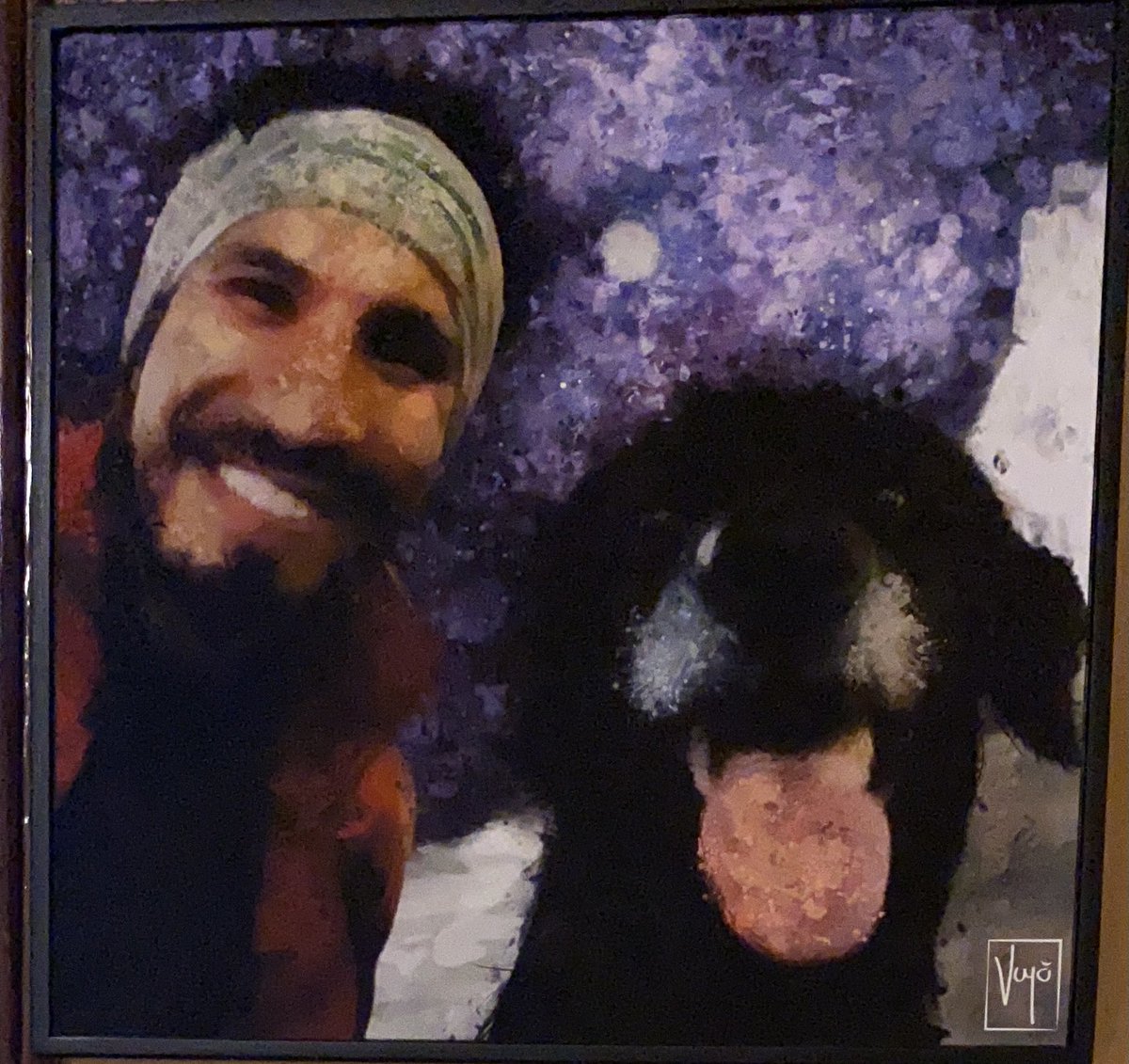 David_Milito's tweet photo. Les comparto mi cuadro, quien lo hizo un tremendo artista #Vujo en verdad un cuadro fantástico. 
#bruno #amigofiel https://t.co/QBXtYXl2XQ
