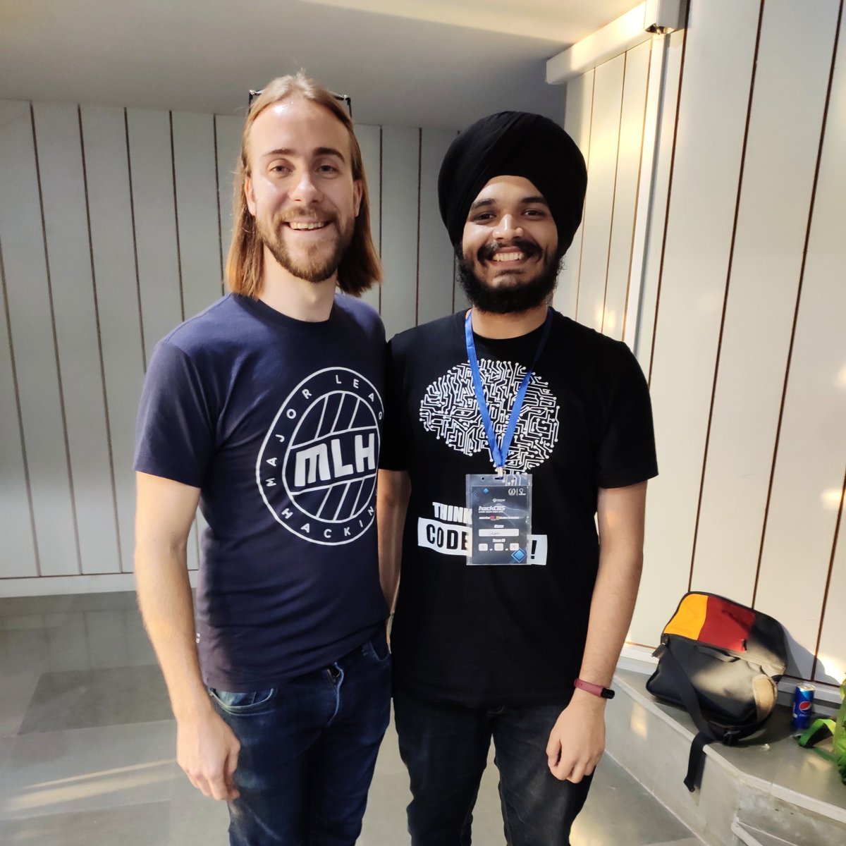 About the hackathon, It was @hackCBS sponsored by @MLHacks. It was the first time I saw so many awesome people working on awesome projects in one place.✨ We had so much fun! Also, I met @SwiftAlphaOne, he's very friendly and supportive. 🔥 Picture credits: @nirbhayvashisht