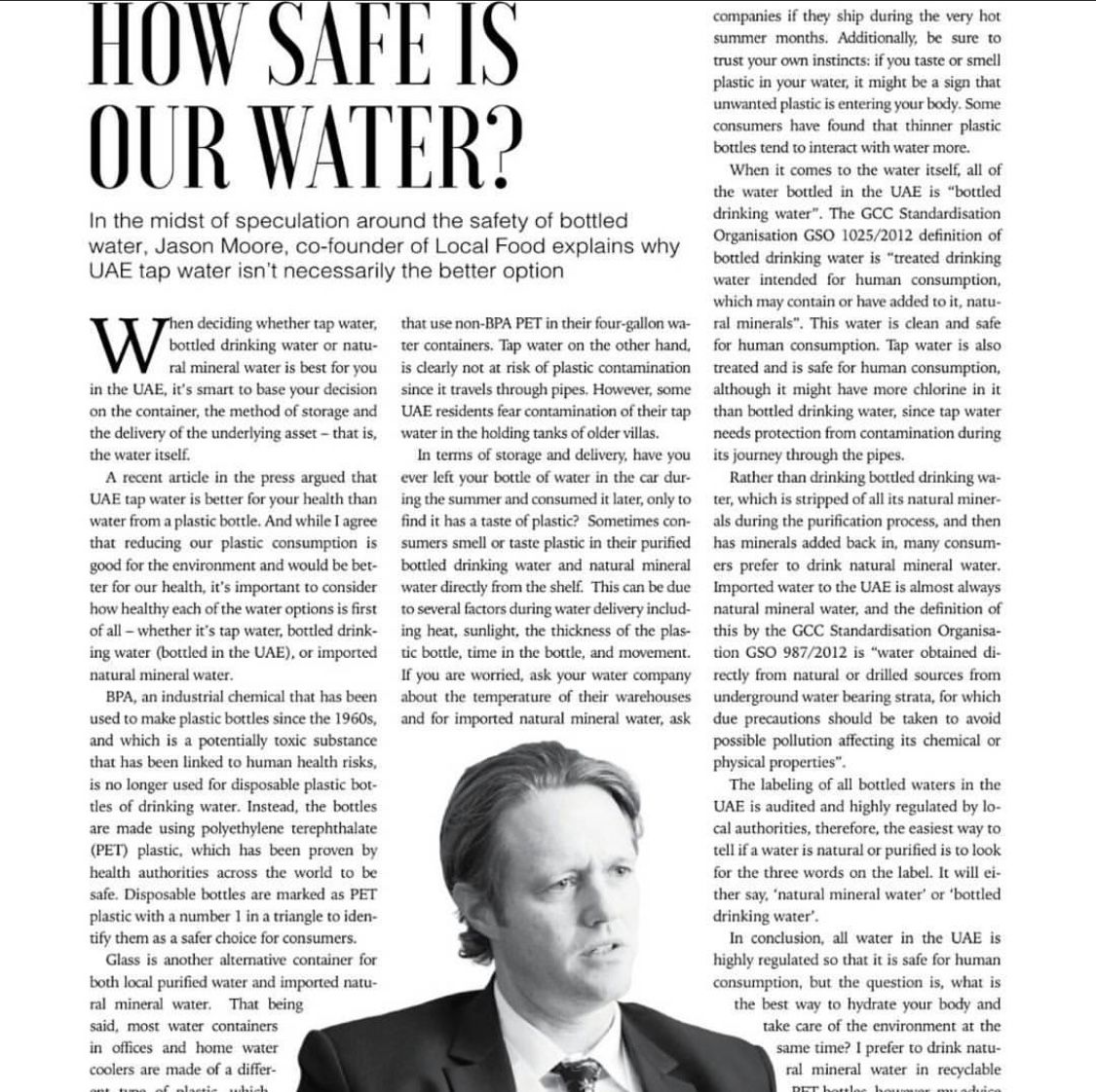 LanjaronArabia's tweet photo. Jason Moore discusses how to choose your water in @cateringnewsme and @hotelnewsme Repost from 11/07/2106
#uaehealthmovement #drinknatural #feelthepurity https://t.co/YOxfsBpBbM