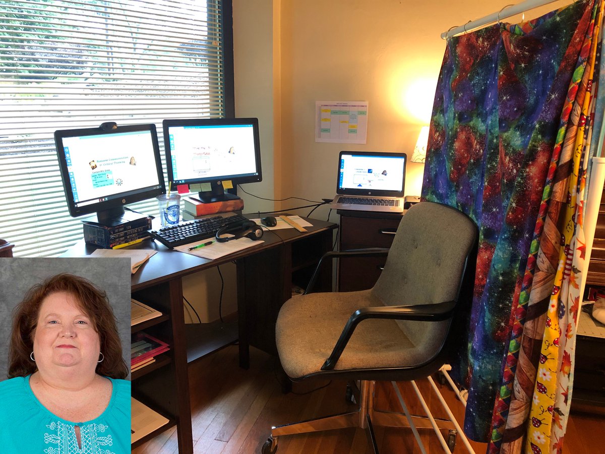 PALCS's tweet image. How awesome is Ms. Barbara Gross&apos;s home office! Ms. Gross joined the PALCS Middle School team in 2010 as a Business and Technology Teacher. 
#HomeWorkSpace