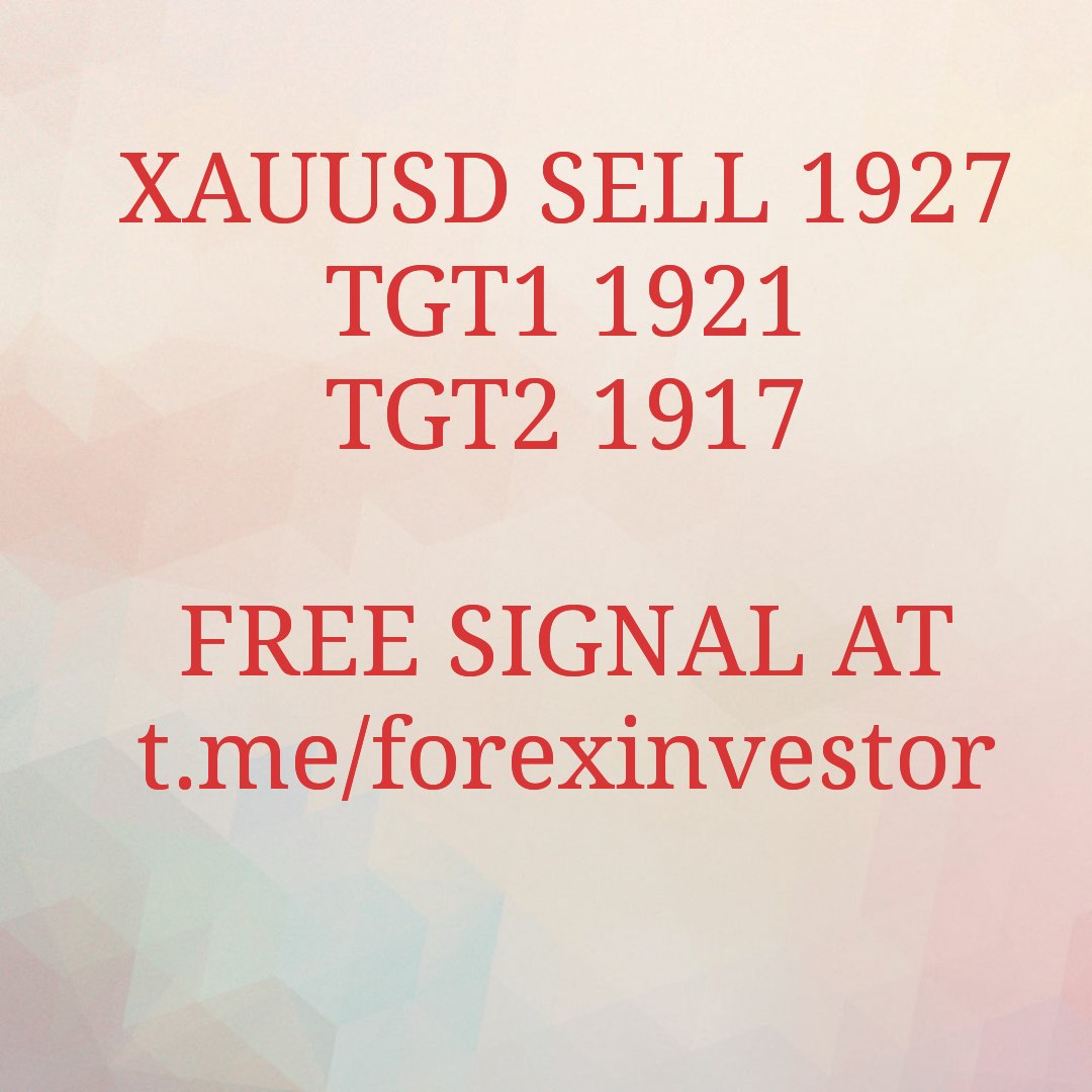 ForexInvestor20's tweet photo. XAUUSD SELL @ 1927
TGT1 1921
TGT2 1917

FREE signals at https://t.co/9U24tmZaUs

#xauusd #FXonHulu #FXPO #fx詐欺 #FX初心者 #fxch #fx #forextrading #forex #forexsignals #forextrader #ForexFactory #Forexfunded #forexsignal #forexstrategy #forexmarket #forexprofit #invest #Traders https://t.co/fQK75d6PQA