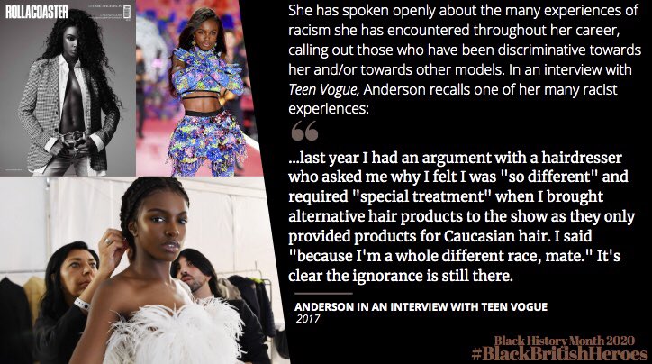 Our next Black British Hero this month is one of my favourite models ever it’s the gorgeous Leomie Anderson  @Leomie_Anderson  #BlackHistoryMonthUK    #BHM    #BlackBritishHeroes