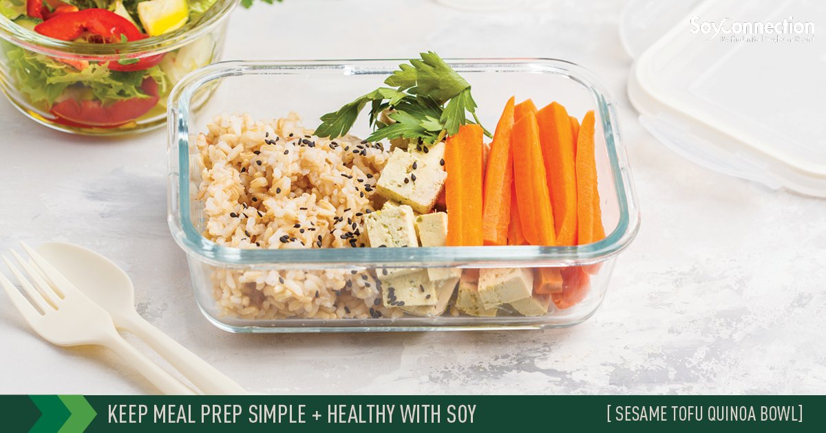 SoyConnection's tweet photo. Keep your diet dialed in with recipes that are easy to make and bursting with fresh flavors like these {Sesame Tofu Quinoa Bowls}. 📌 RECIPE: https://t.co/N7tKYKtYpF #MealPrep #FallingForFitness #FitRecipes https://t.co/08KrKBuZj6