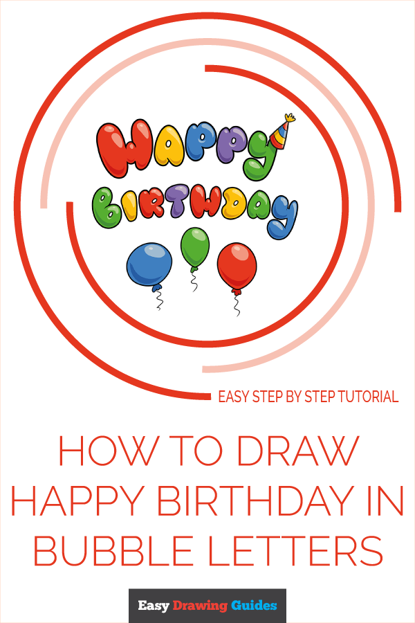 Bubble Letter Happy Birthday