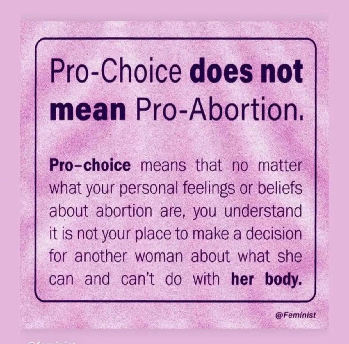 StacyeBranche's tweet photo. I am #prochoice because I believe that no one has the right to tell a woman what she can and cannot do with her own body, life or future. #awomansright #righttochoose #WomensRights https://t.co/yzIfQo2PFt