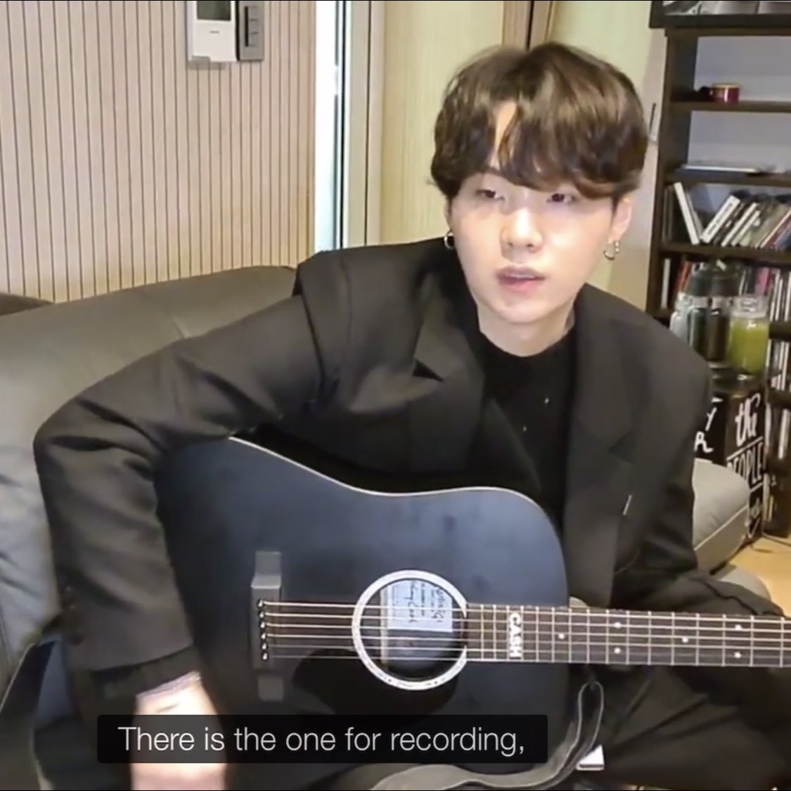 SPEAKING OF WHICH, HE IS ALREADY WRITING AND RECORDING SONGS HIMSELF WITH THE GUITAR!! WHAT THE HELL