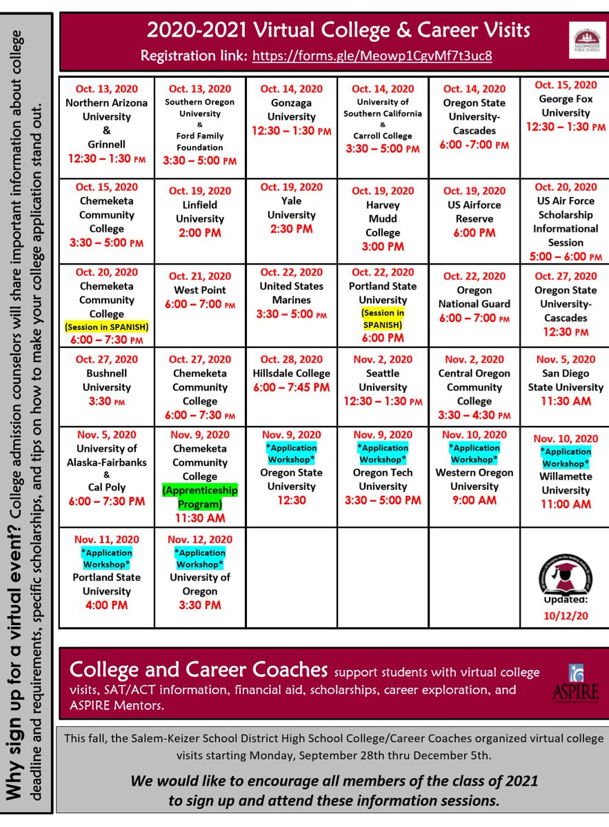 Our high schools have been hard at work ensuring our senior students have access to informational sessions about post secondary options. Check out these awesome events offered to students and parents across all our high schools.