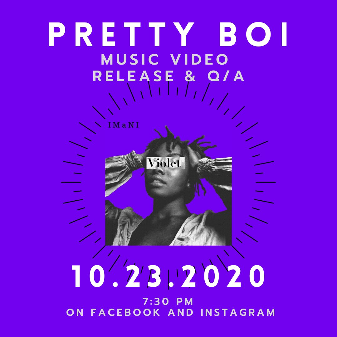 Stay tuned for the Music Video Premiere and Q&A on @manimac101 ‘s Instagram and the I M a N I  Facebook page! 
————————————
#musicindustry #bgmusic #PrettyBoi #PrettyBoiMusicVideo #MusicVideoRelease #NewMusic