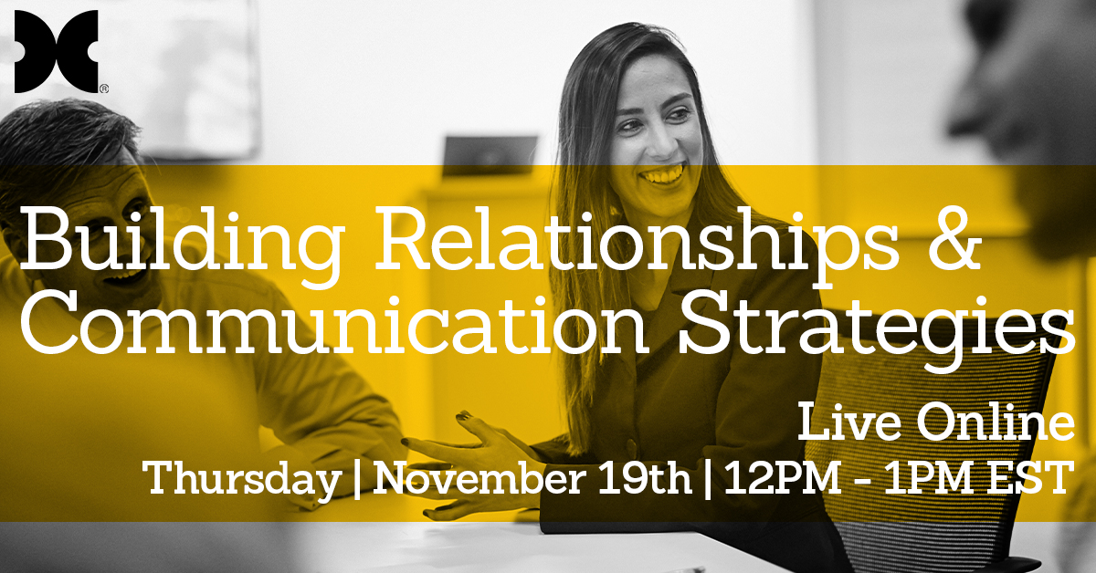 Our career success depends to a large extent on the trusting, dynamic relationships we build at every stage of our professional development.

Join us to learn how to build better relationships and improve your communication. bit.ly/35hUvEI

#HumanRelations #Communication