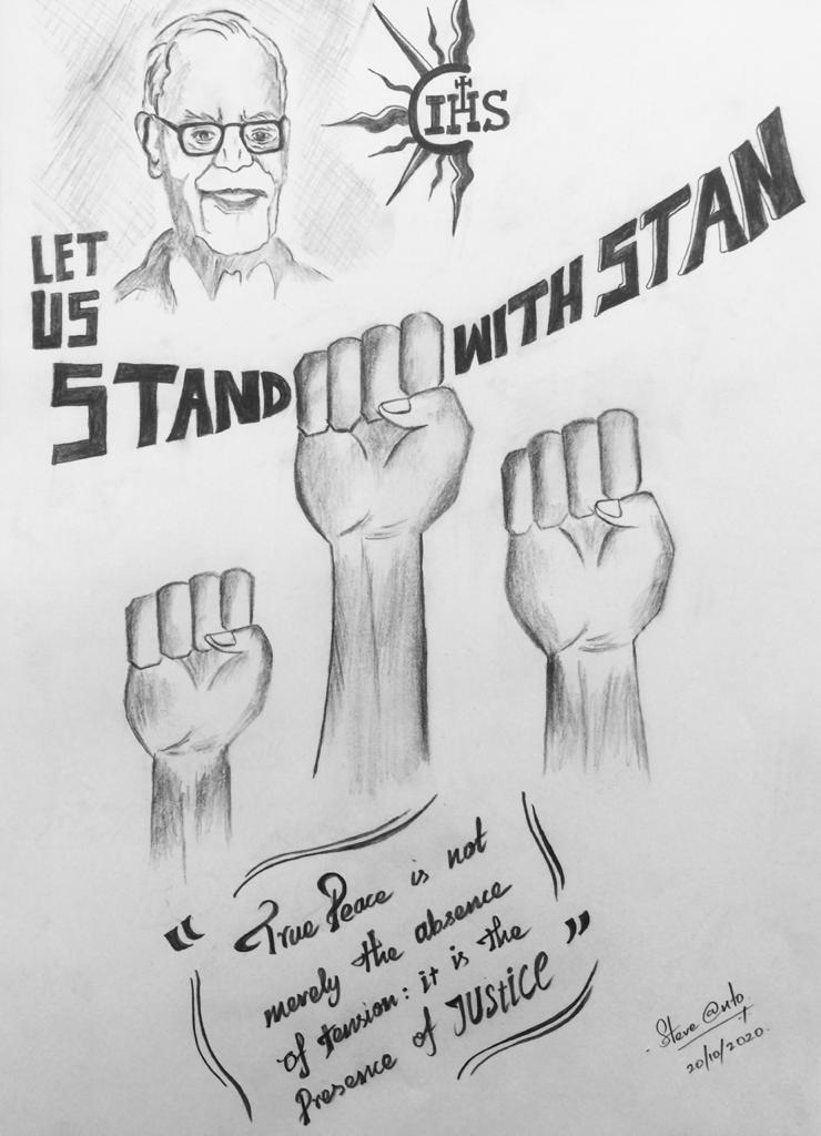 BombayJesuits's tweet photo. #StandwithStan #activismisnotterrorism #BhimaKoregaon #UAPA #justice #standingWithThem #peaceandfraternity #PeaceAndUnity https://t.co/08cvDJ0rXQ