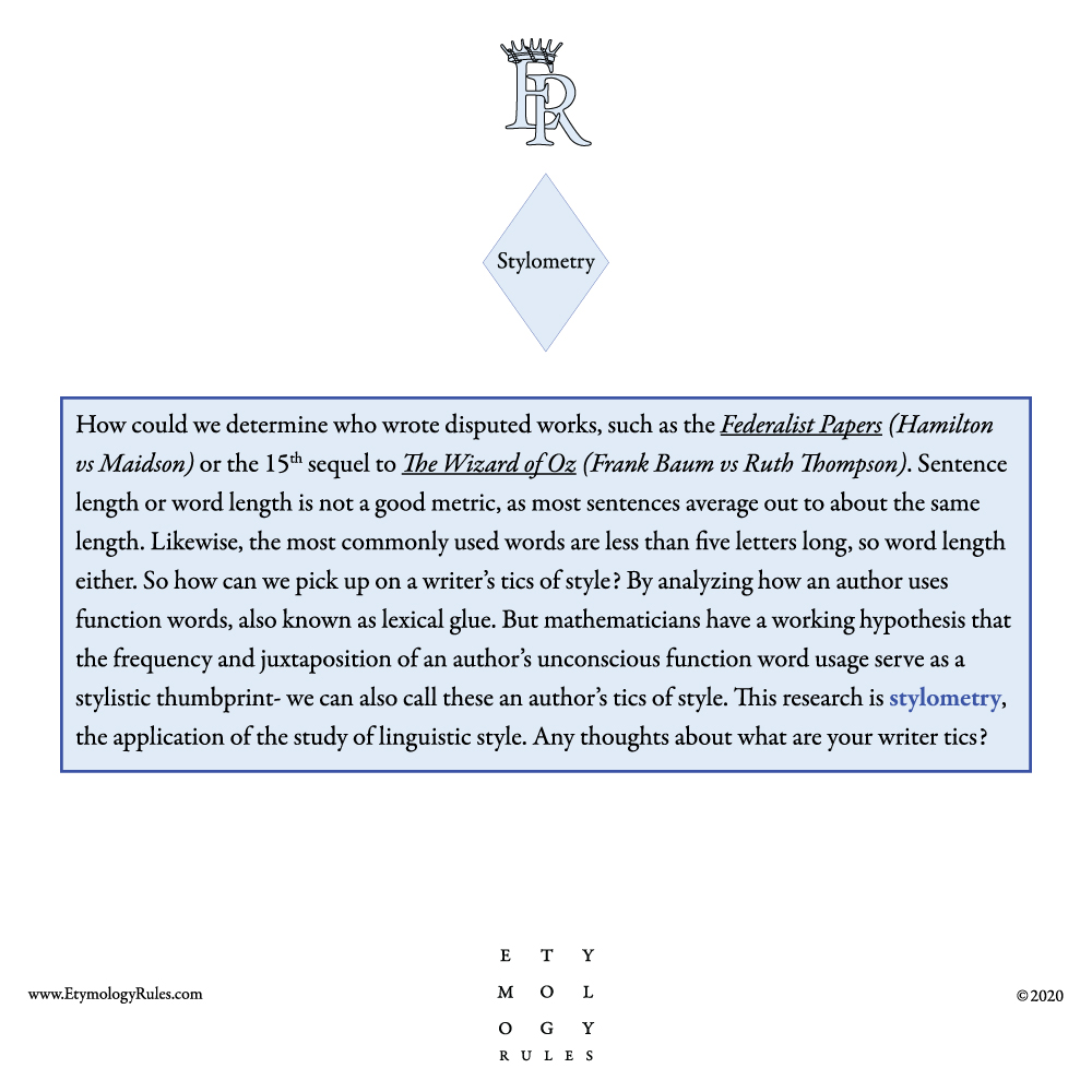 EtymologyRules's tweet image. #EtymologyRules #stylometry
#etymology
#WordsMatter #CultivateYourMind