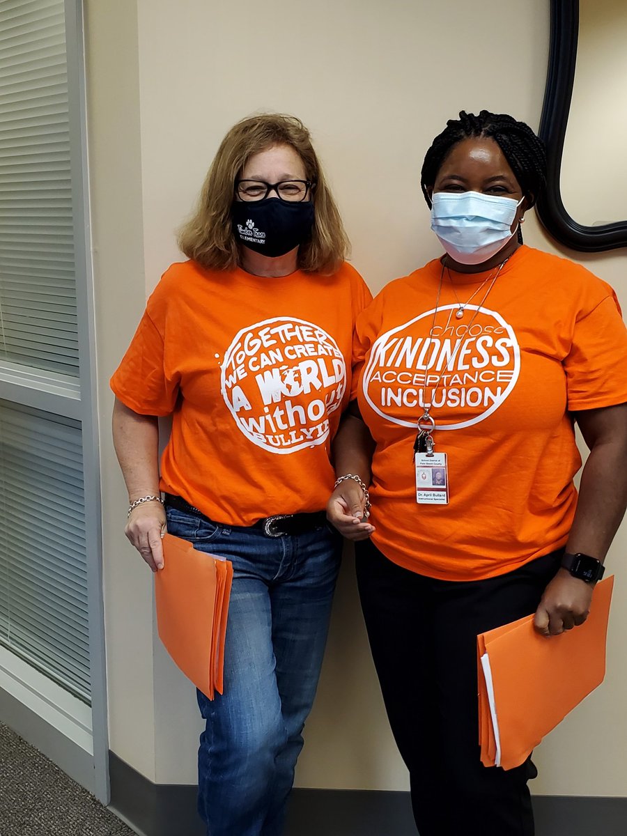 Unity Day! A day to promote Kindness, Acceptance and Inclusion. June Eassa and April Bullard representing for our fight against Bullies.