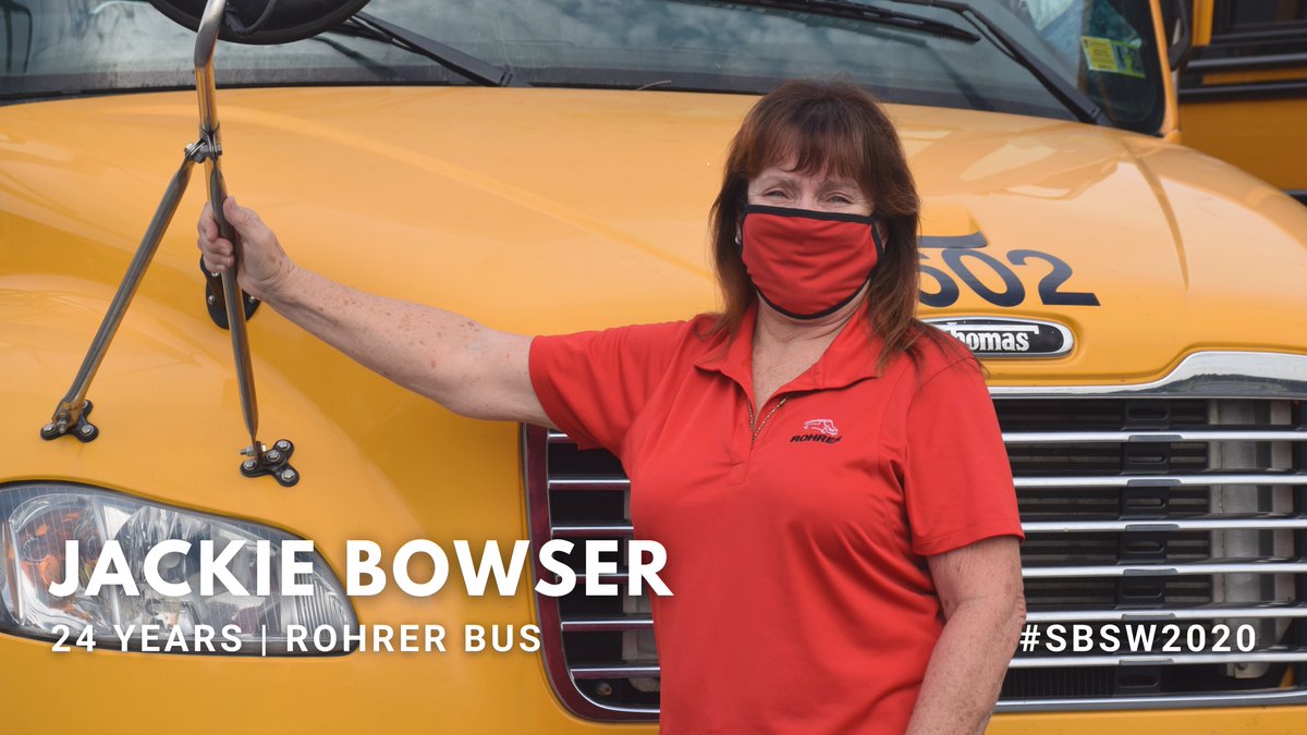 CVSDnews's tweet image. 🛑In today's #NationalSchoolBusSafetyWeek celebration, we're #CVproud to honor Ms. Jackie Bowser, a driver with Rohrer Bus for 24 years! Give a #CVshoutout to Ms. Jackie, our contractors, and the drivers who safely transport our students to/from school every day. #SBSW2020 #NSBSW