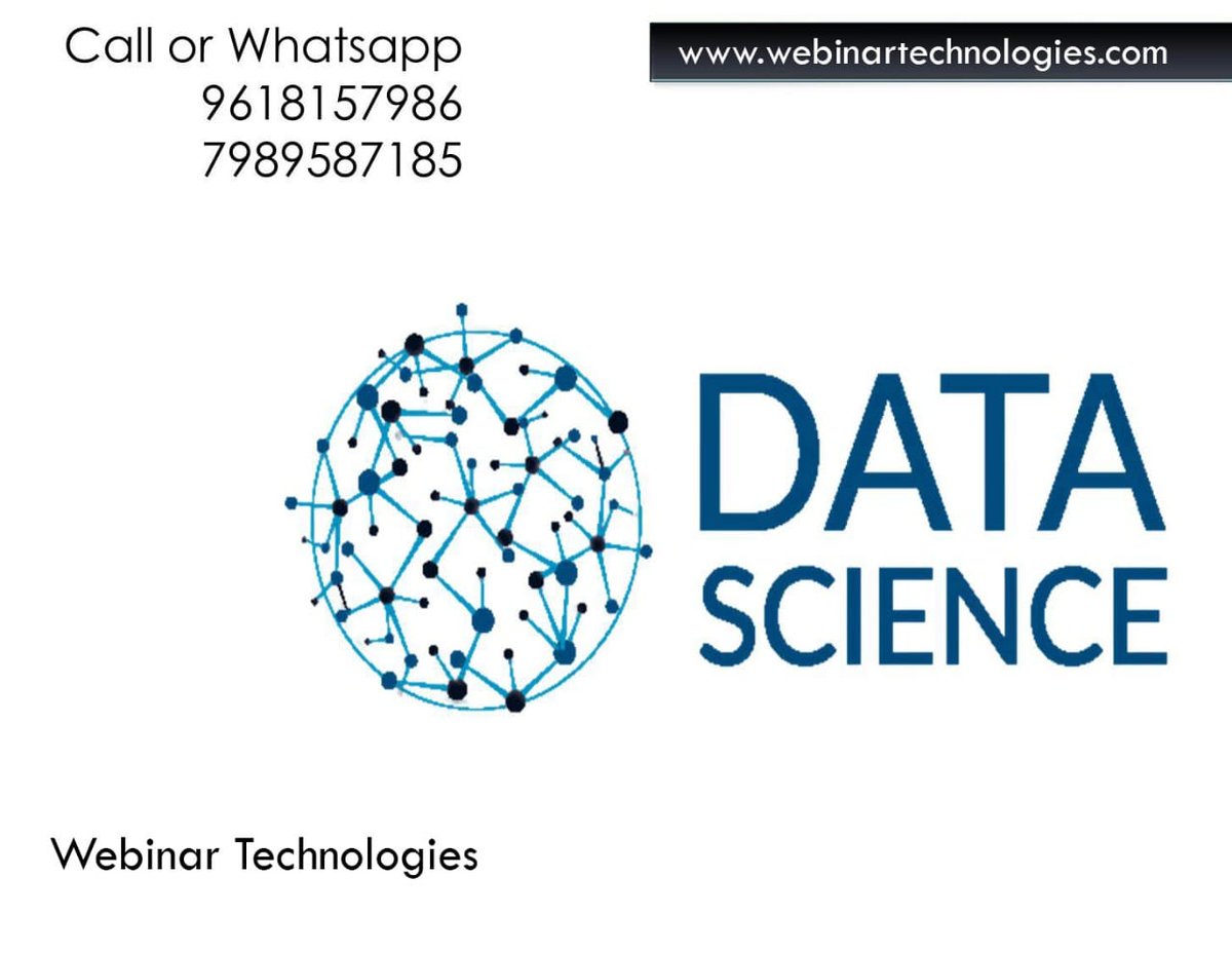 webinartechnol2's tweet image. Best place to learn data science through online training. Training from industry experts 
#datascience #datascienceonlinetraining #bestdatasciencecourse #besttrainingcenterfordatascience