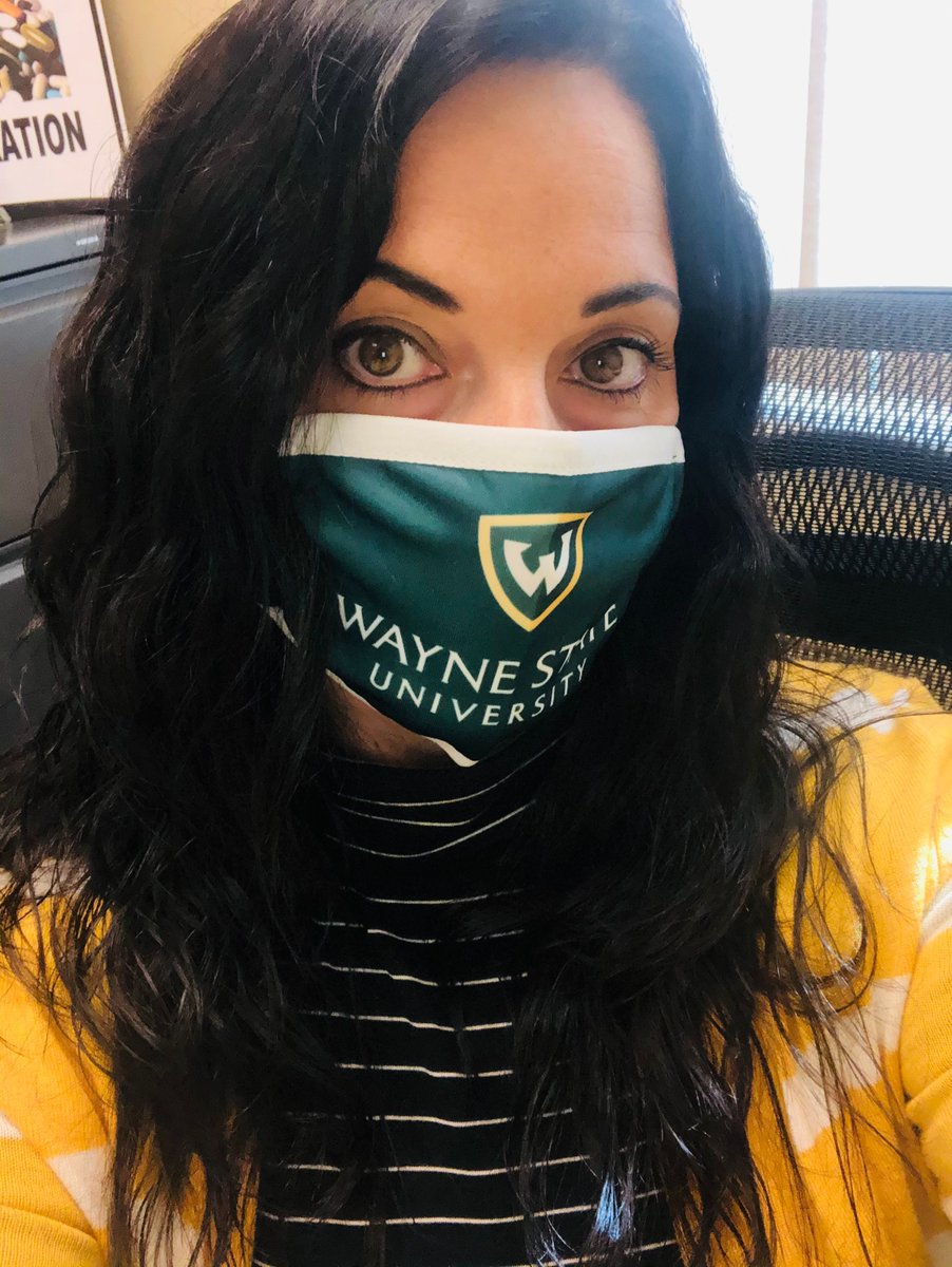 waynestate's tweet photo. Whether you're a student, staff member or faculty, like @wsueacphs Prof. Brittany Stewart, Wayne State masks are the perfect way to show your Warrior pride while keeping our campus community safe. Show us how you're staying #WarriorSafe at https://t.co/lApfHvYByM
#MaskUpWSU https://t.co/3ADVm7FWyr