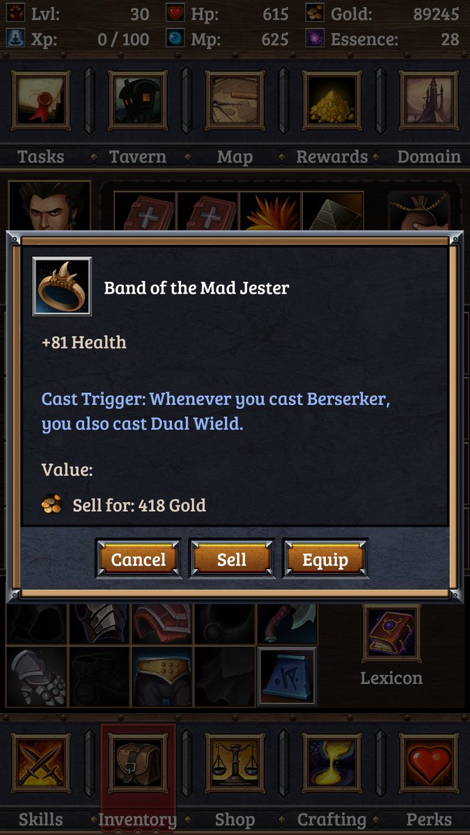DuelsRpg's tweet image. 💡Exploring new ideas for the second phase of Endless Mode. I can see more emphasize on item combos in the near future. Also, more depth for character build specialization. 🛡️⚔️🔥 Stay tuned.
#textRPG #indieGameDev #androidGameDev