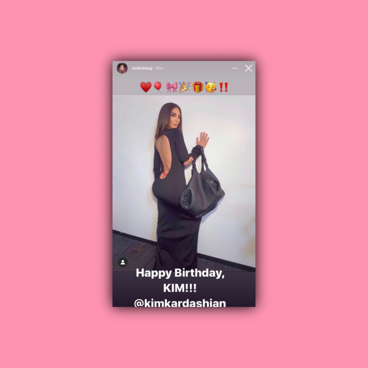 . wishing a happy birthday to Kim Kardashian via IG. 