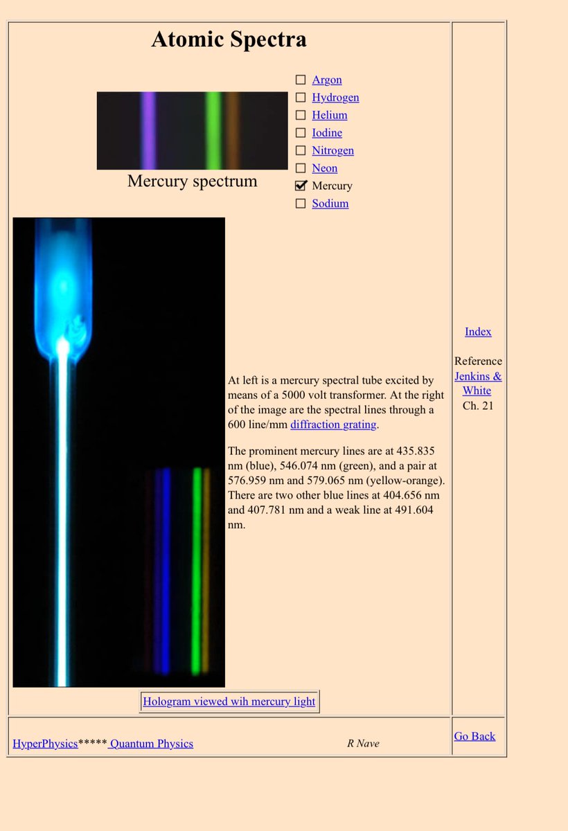 mrsadamski1's tweet image. Today students were able to view the bright line emission spectra for different elements. Here is how our mercury and neon compared to the ones seen on #hyperphysics by @GeorgiaStateU ... #MineolaProud #mineolachem