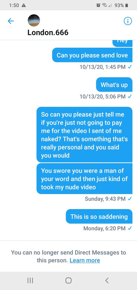 couple_goth's tweet photo. @London6664  me begging this man to send me the money he owes me. Who is so broke and desperate that they need to steal nudes after begging someone for them 🤣 what a pathetic loser. https://t.co/vwgHBeUjQF