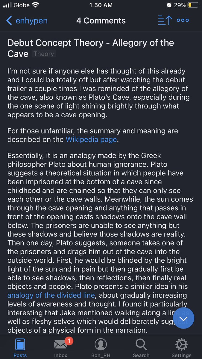 I got this from reddit!!! It says here that it’s somehow related to something that Plato has written. It does makes so much sense.