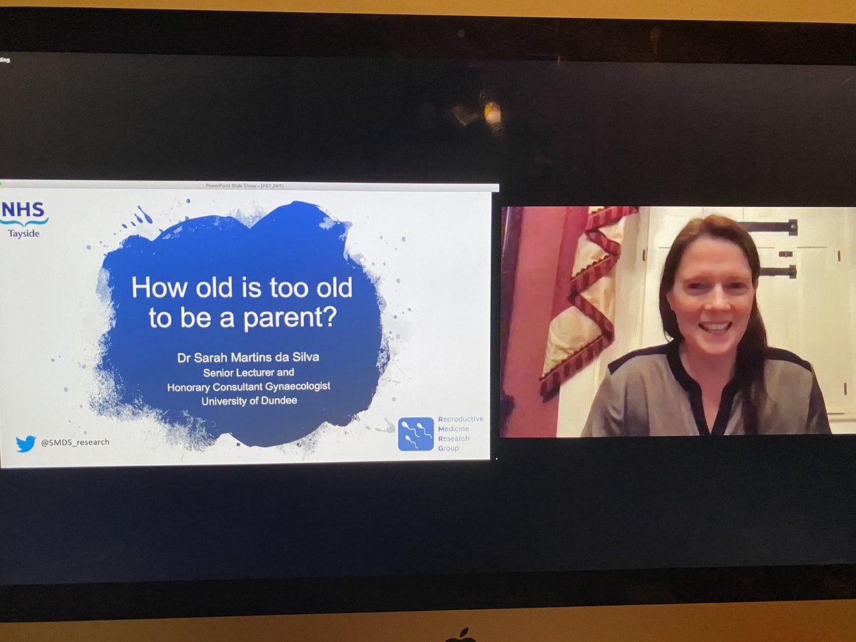 PET_BioNews's tweet photo. Second speaker @SMDS_research from @dundeeuni outlines the issues with becominga dad at an older age #FertilityAge https://t.co/DalMbt9Suw