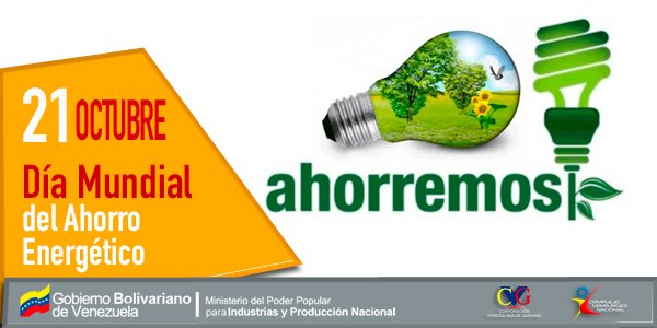 #EFEMÉRIDE. El Día Mundial del Ahorro de Energía se conmemora cada #21Oct con la idea que la sociedad tome conciencia sobre su uso, además de incentivar cambios de hábitos de consumo que permitan un menor impacto en el ambiente #SomosDemocraciaYParticipación .@NicolasMaduro