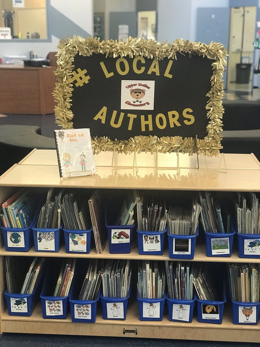 MsPowersClass's tweet photo. It’s official.... our #local authors section of our LC @UGEABC is up and running. Stay tuned. There’s so much more to come. #proudstudent #proudteachers #futurewriter https://t.co/veo8yQFxZu