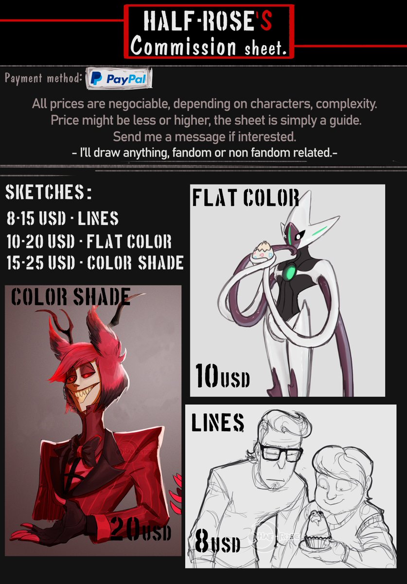 Half-rose ( open commissions ) tweet media