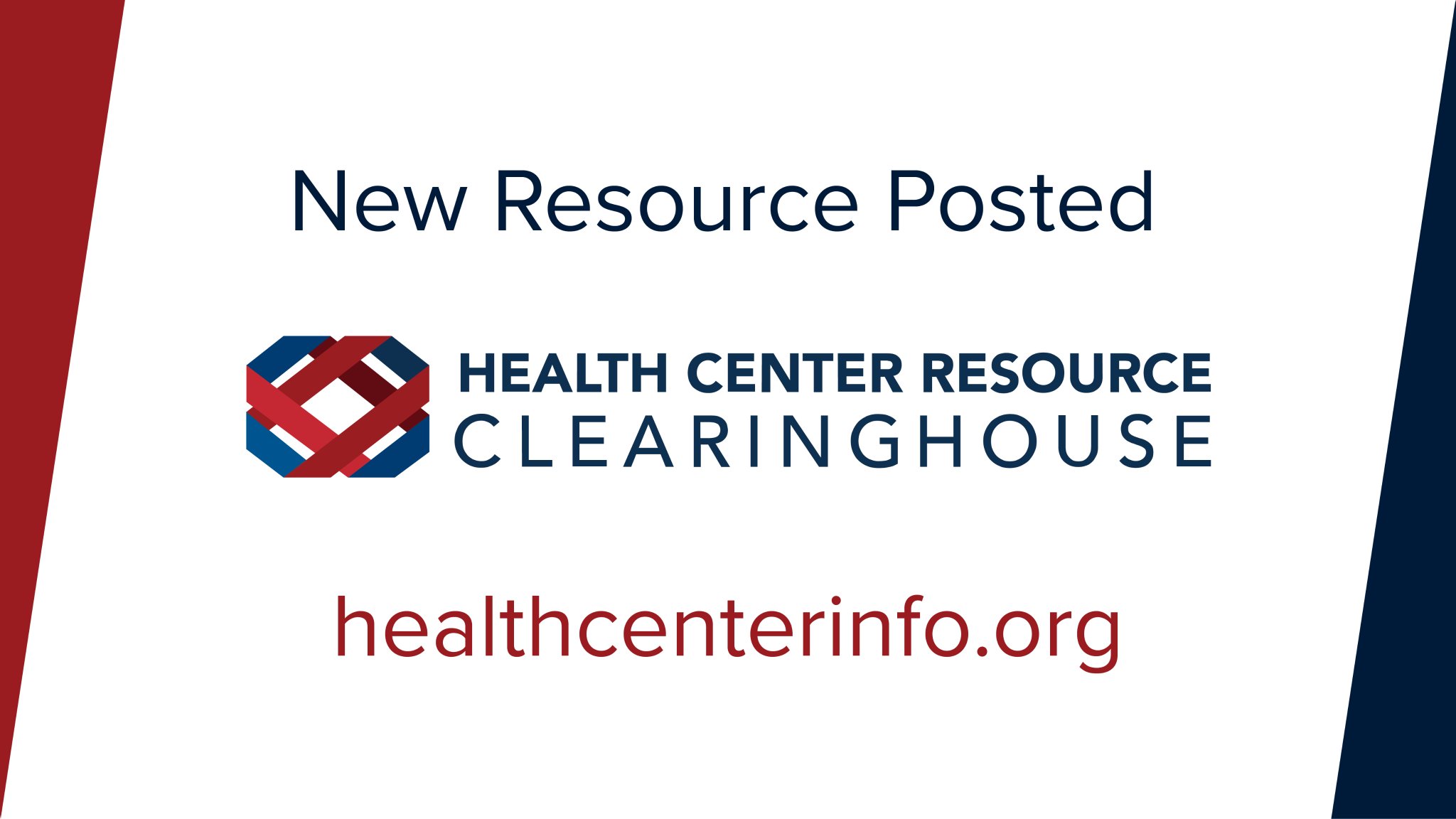 Health Center Resource Clearinghouse on Twitter: 