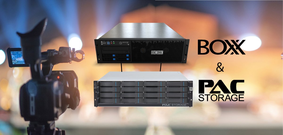 PacStorage's tweet photo. With no servers, switches, or complicated set-up required, BOXX workstations and PAC Storage solutions provide filmmakers and post production professionals with a complete (and easy) video editing/playback solution. #boxx #postproduction #mediaandentertainment #nabshowny https://t.co/fRqbuE9qjp