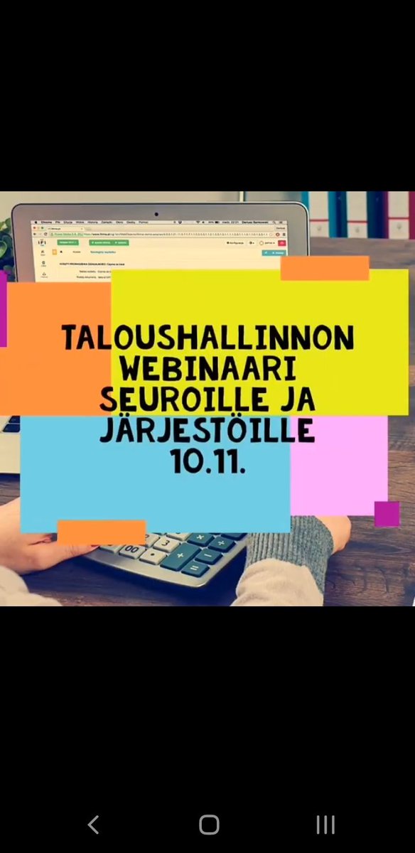 hlu1993's tweet photo. Taloushallinnon webinaari 1 on avoin kaikille kiinnostuneille. Ilmoittaudu 26.10. menn. Aiheina Koronan vaikutukset tilinpäätökseen, Tulorekisteri, https://t.co/LstO845PWY. https://t.co/P9N0xPnUNs
#seuratoiminta #liikunnanaluejärjestöt #hämeenliikuntajaurheilu #hlukouluttaa https://t.co/PUsDQLMbxP